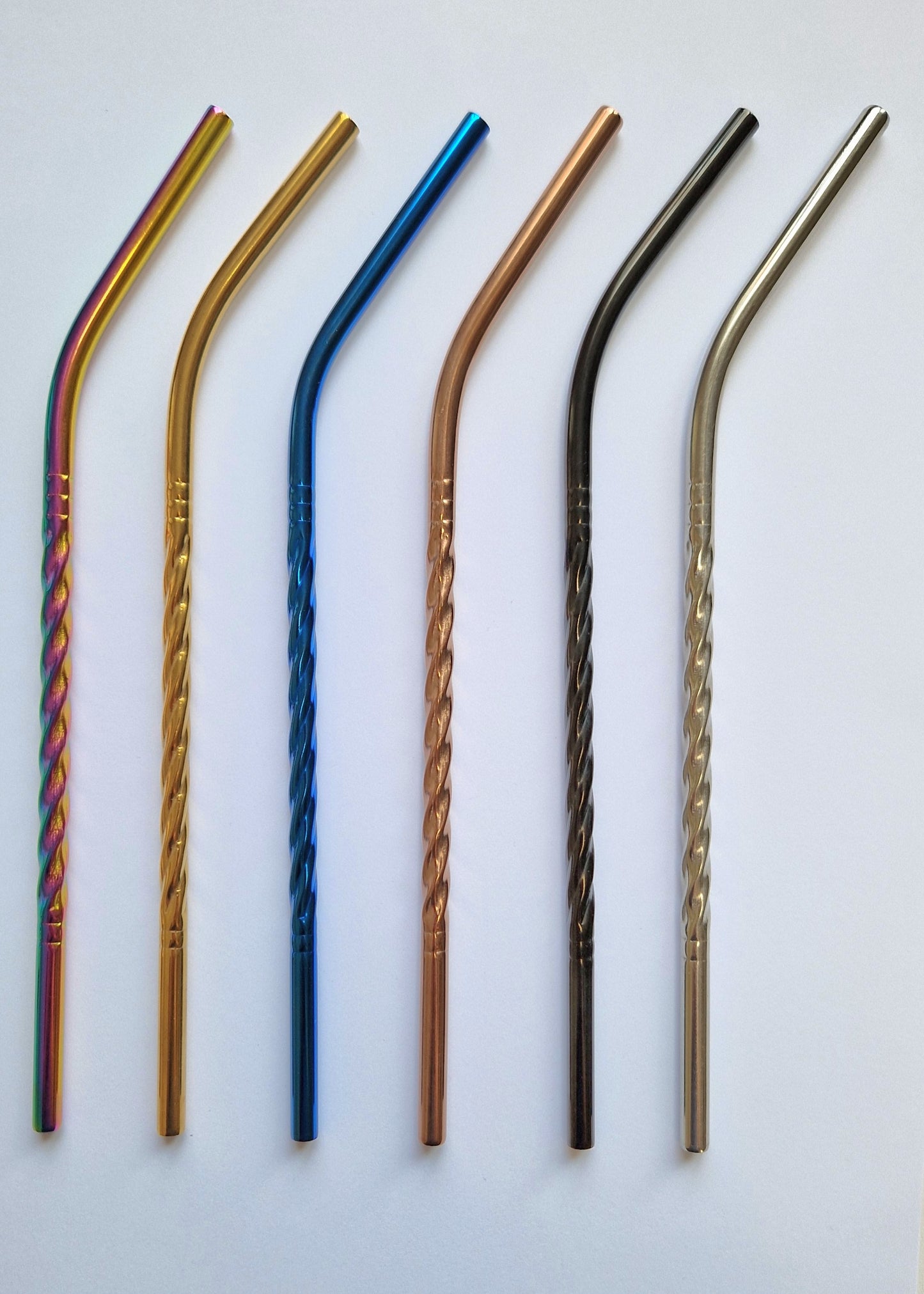 Spiral straw curved