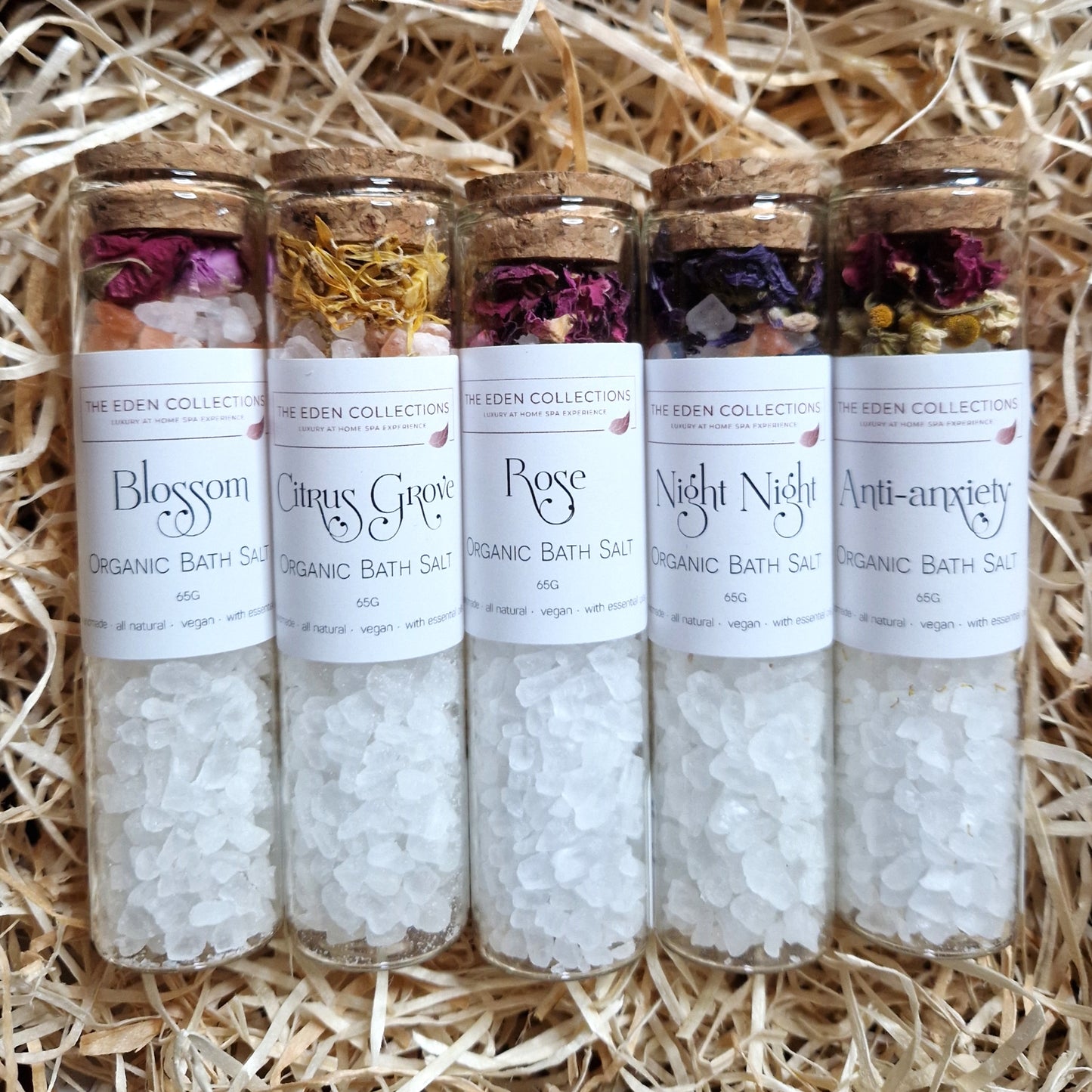 Bath Salt "Citrus Grove" in a glass tube (65g)