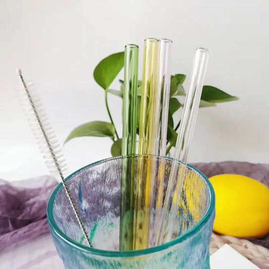 Glass drinking straw