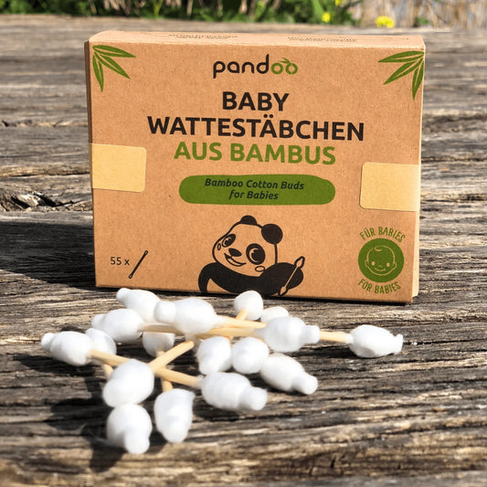 Bamboo Baby Cotton Swabs with Safety Head