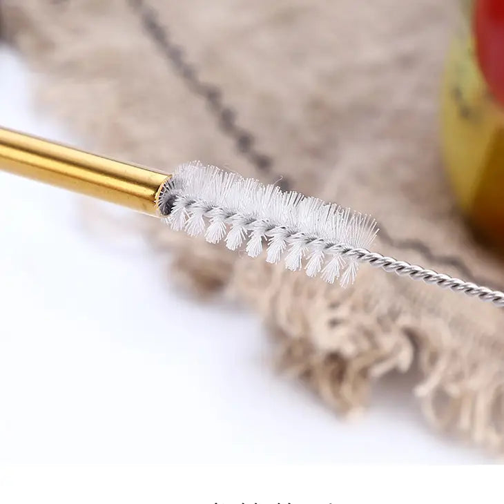 Straw cleaning brush