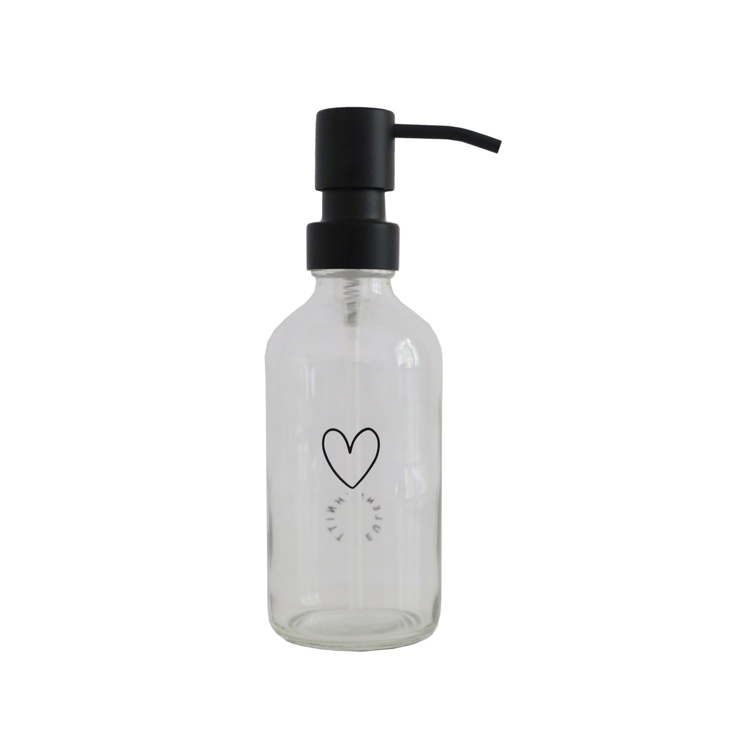 Soap dispenser heart transparent 250ml