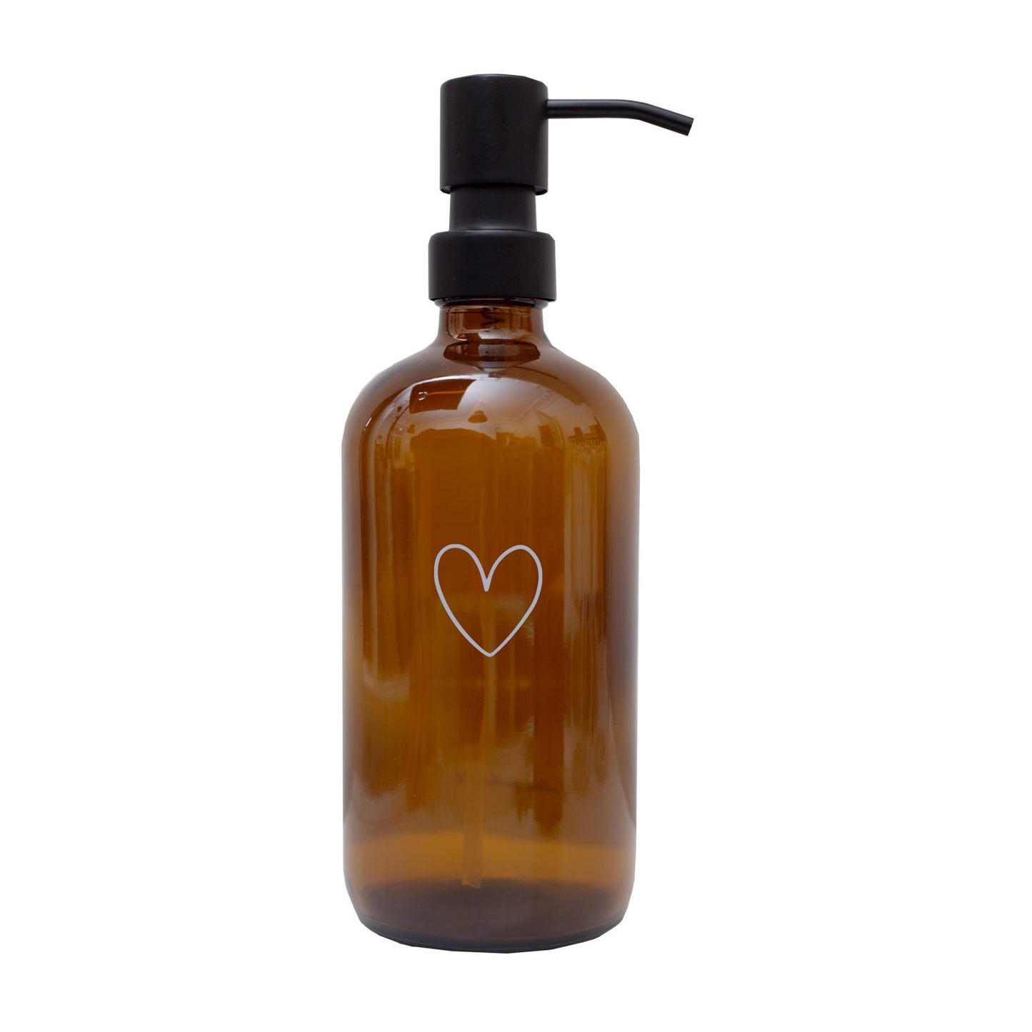 Distributeur de savon coeur marron 500ml