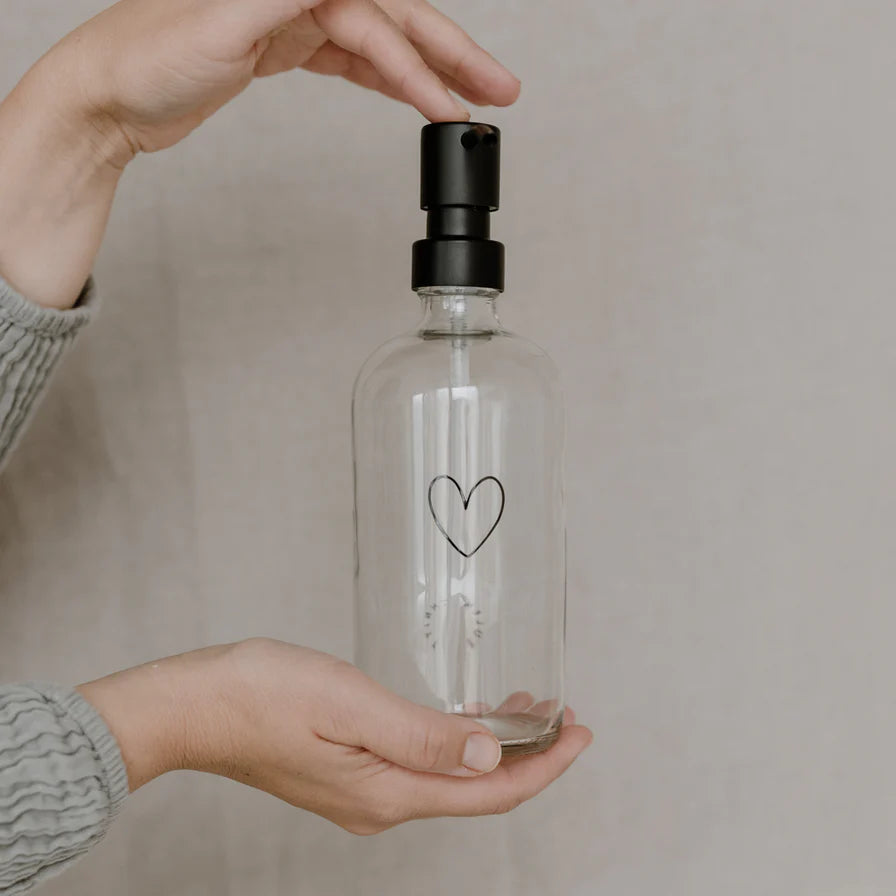 Distributeur de savon coeur transparent 500ml