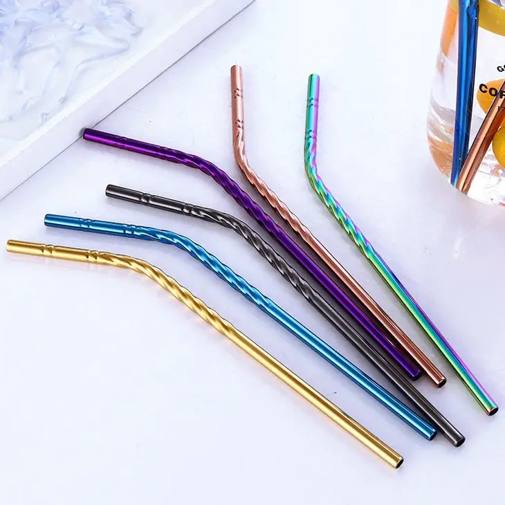 Spiral straw curved