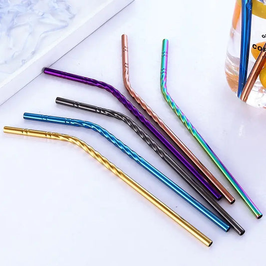 Spiral straw curved