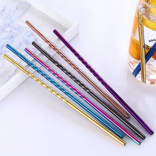 Spiral straw straight