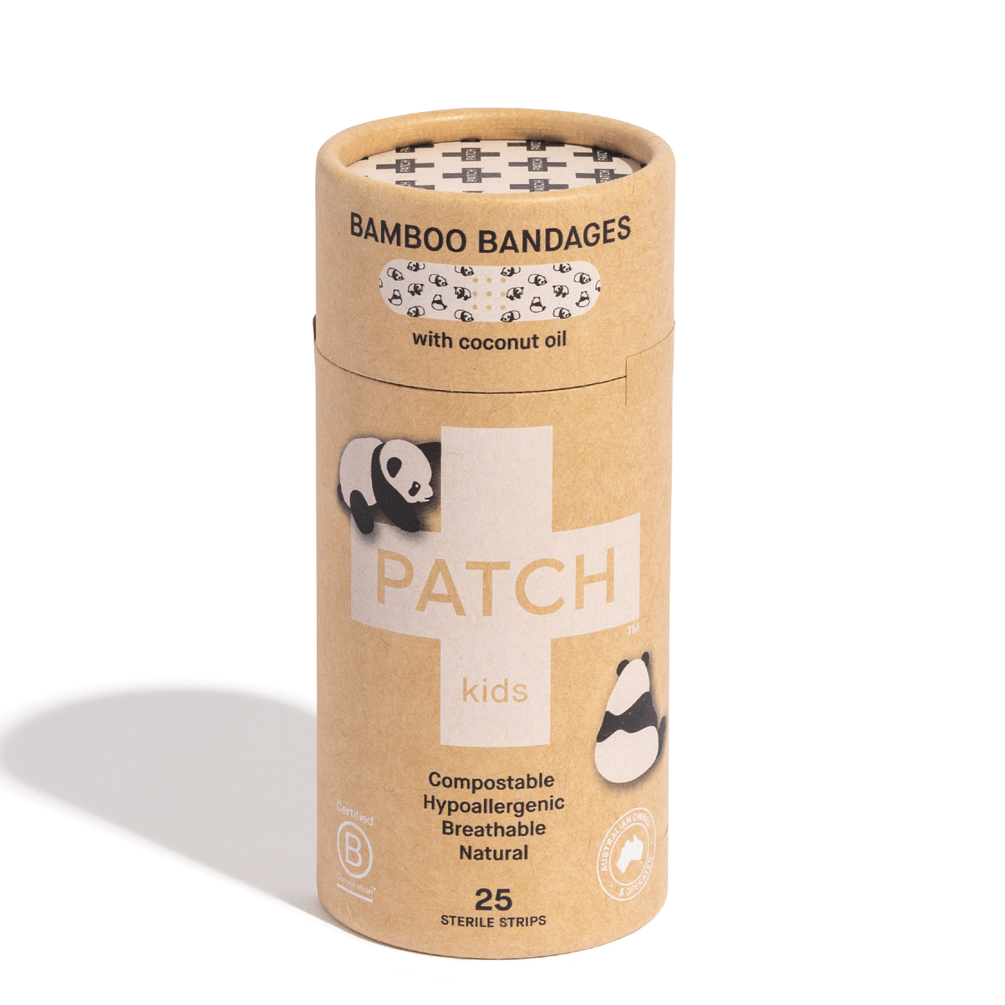 PATCH - Bamboo plaster strips with coconut oil, Panda