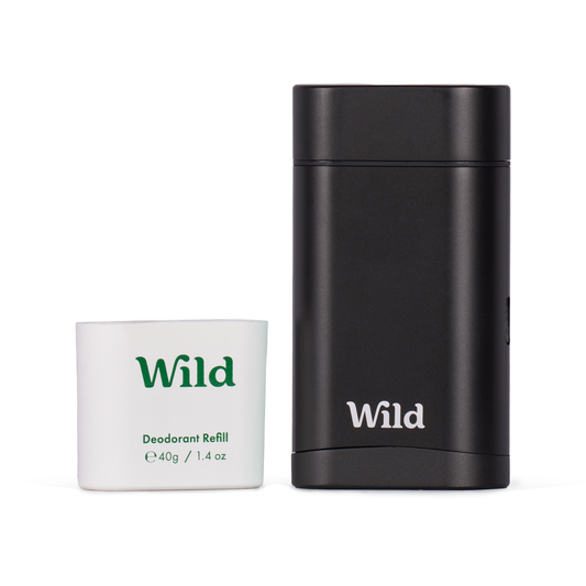 Wild Deo - Starter Set Black with "Fresh Cotton &amp; Sea Salt"