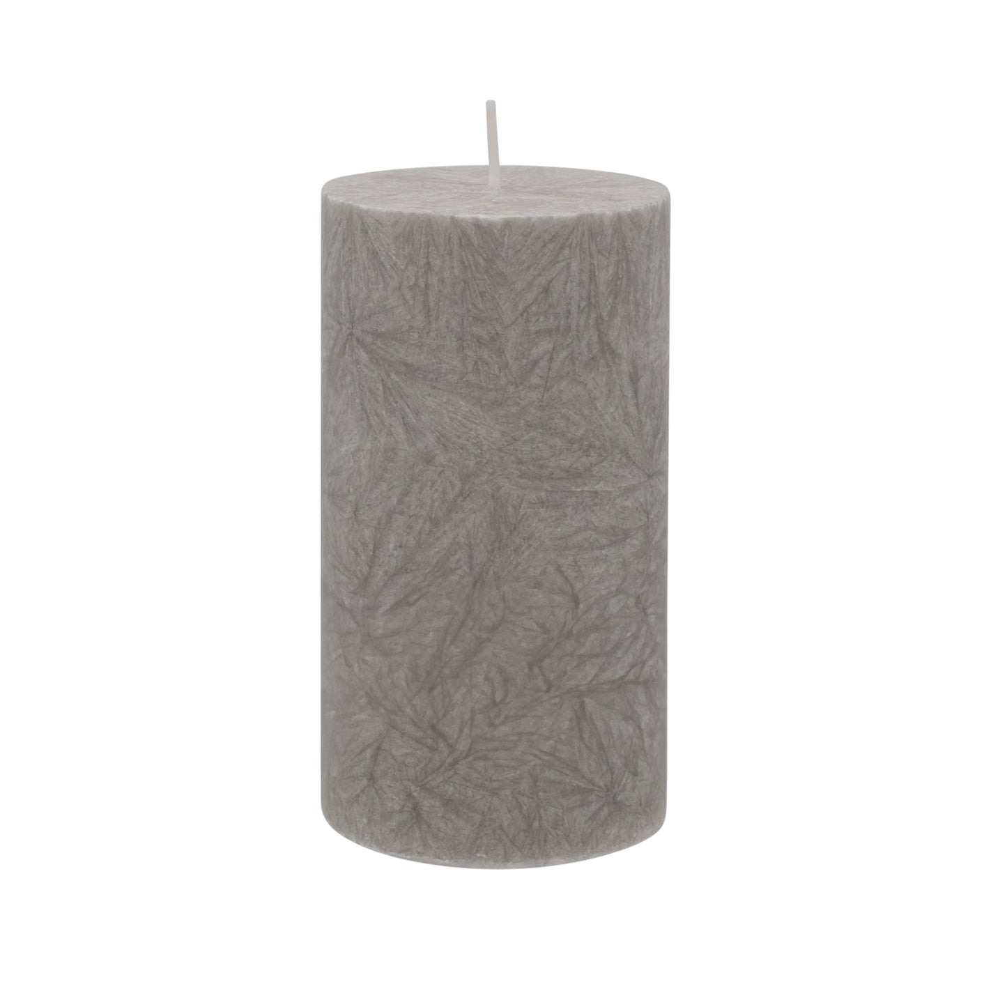 Block Candle Olive 7x15cm grey