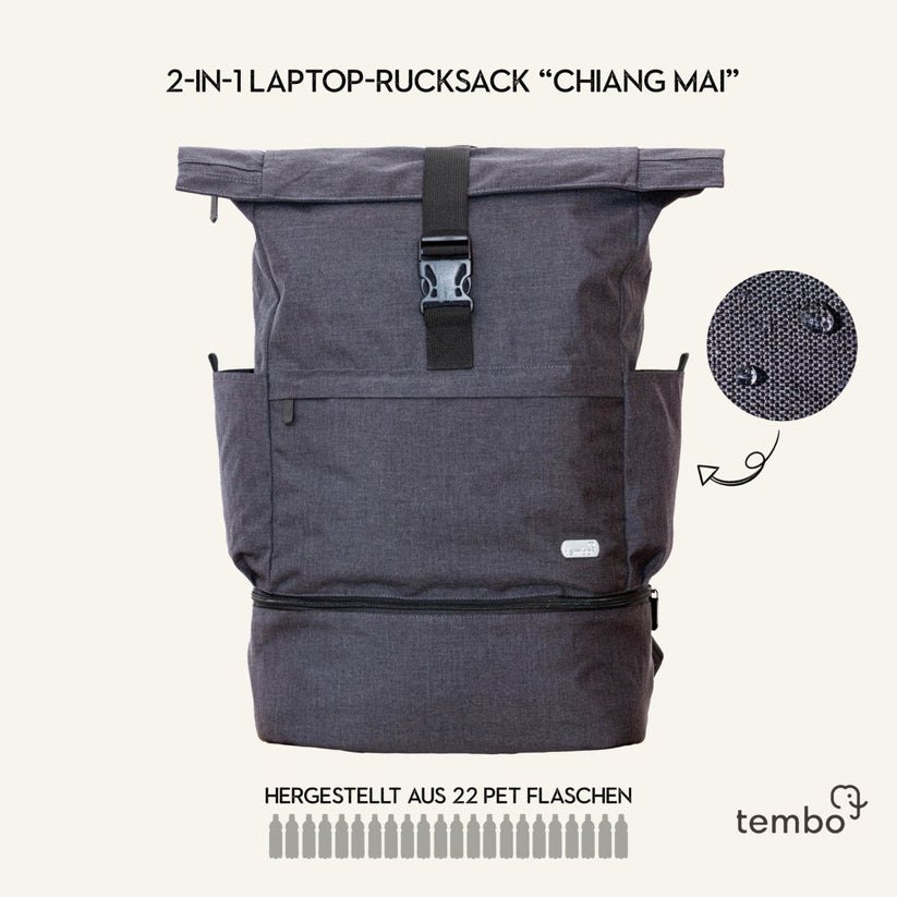 Tembo - 2in1 laptop backpack "Chiang Mai"