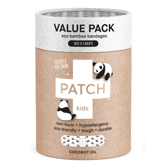 PATCH - Bamboo plaster strips with coconut oil, Panda, value pack